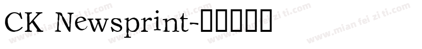 CK Newsprint字体转换